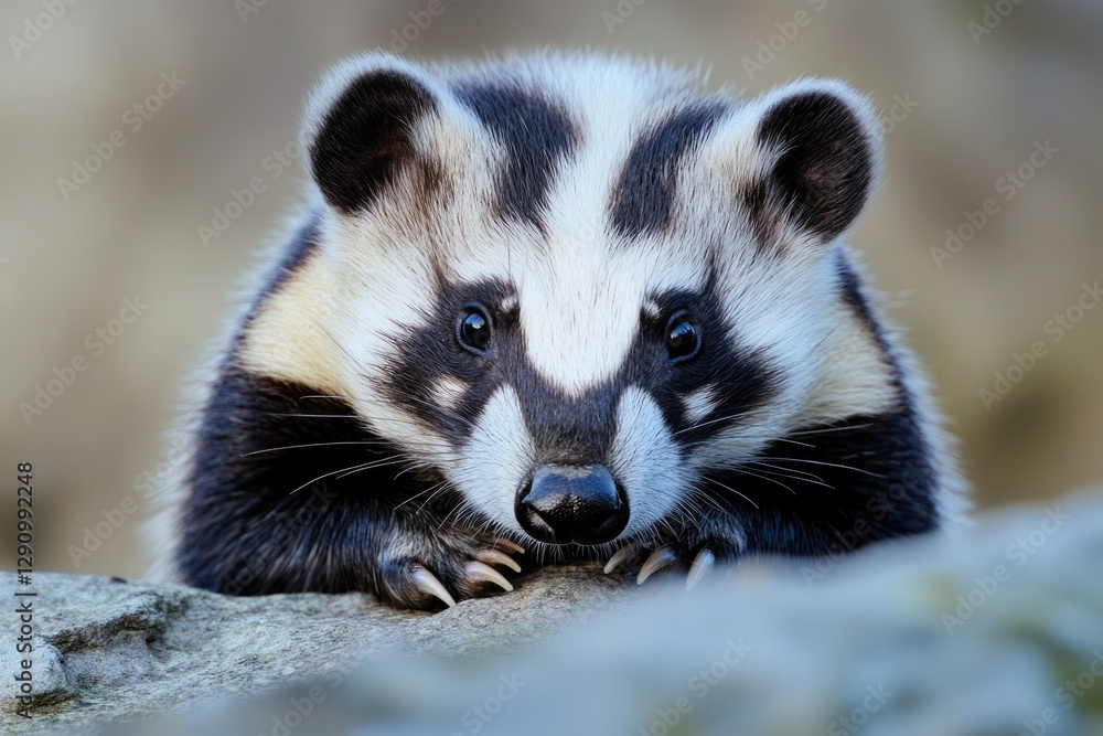A close-up shot of a small animal sitting on a rock, possibly waiting for prey or taking a rest A close-up shot of a small animal sitting on a rock, possibly waiting for prey or taking a rest