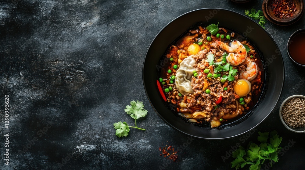 Vibrant stir-fried rice with shrimp and vegetables Vibrant stir-fried rice with shrimp and vegetables