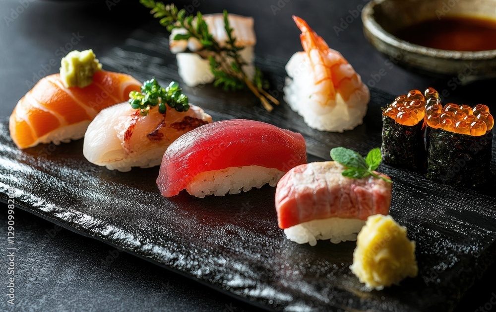 Handcrafted Sushi Omakase Selection with Toro and Uni Handcrafted Sushi Omakase Selection with Toro and Uni