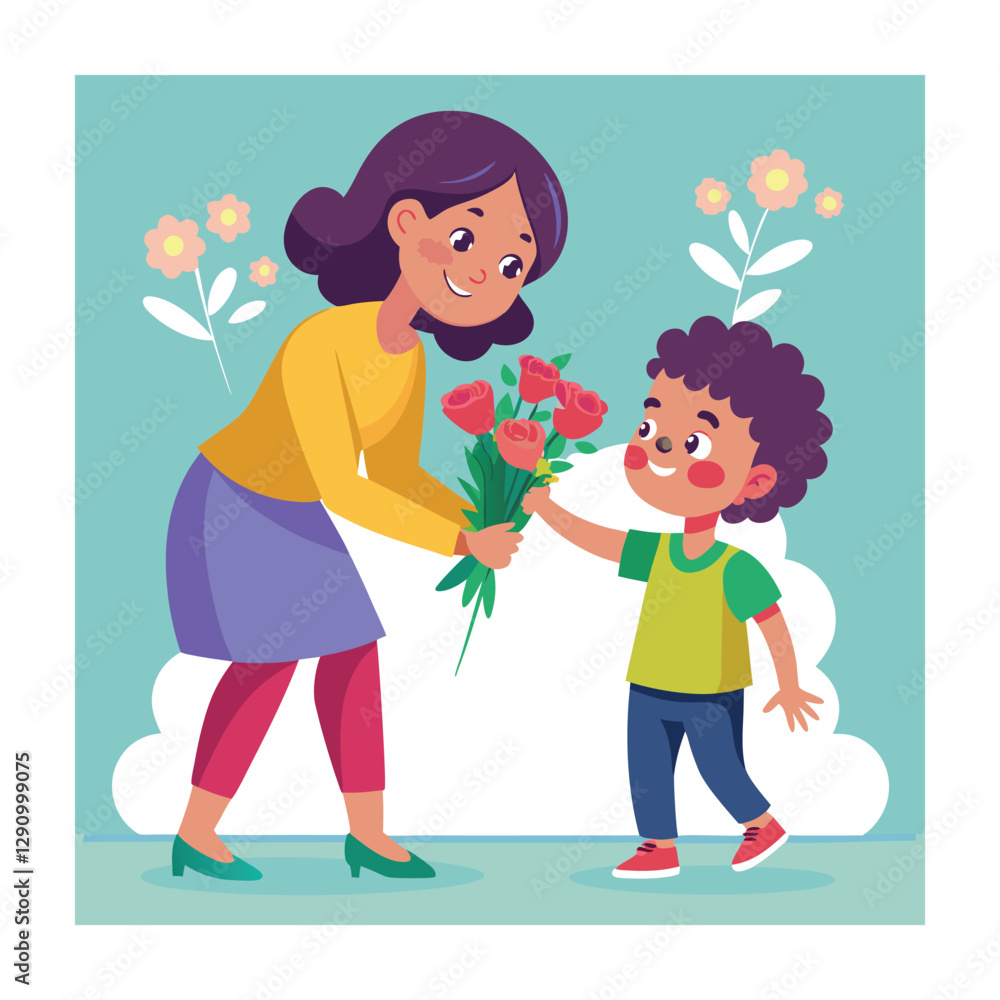 Mothers day concept vector illustration Happy Mothers day design Mothers day concept vector illustration Happy Mothers day design