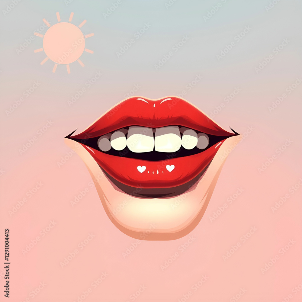 Obraz premium happy lips