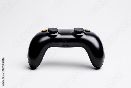 Sleek black game controller showcases modern design and ergonomi photo