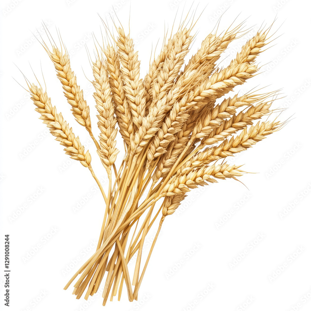 Dried golden wheat stalks arranged beautifully for decoration Dried golden wheat stalks arranged beautifully for decoration