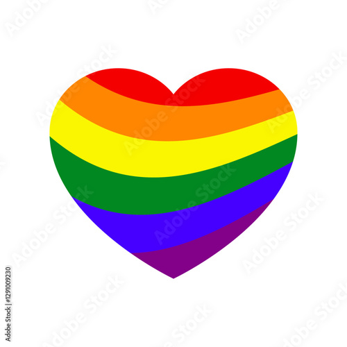 Logo lgbt. Mes del orgullo. Corazón con relleno con líneas curvas como olas con los colores de la bandera arcoiris Free Download Logo lgbt. Mes del orgullo. Corazón con relleno con líneas curvas como olas con los colores de la bandera arcoiris - GFXLoad