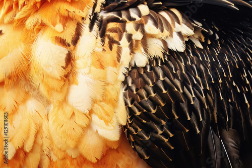 Majestic plumage of a bearded vulture in the Pyrenees photo