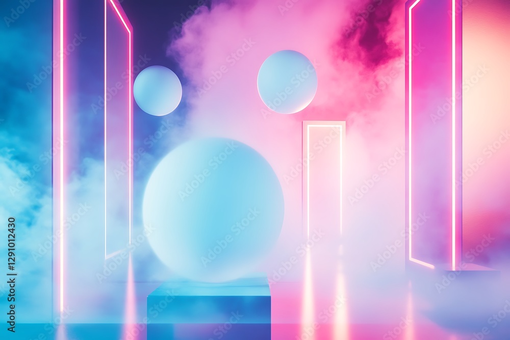 Neon Lights Abstract 3D Graphic Design Neon Lights Abstract 3D Graphic Design