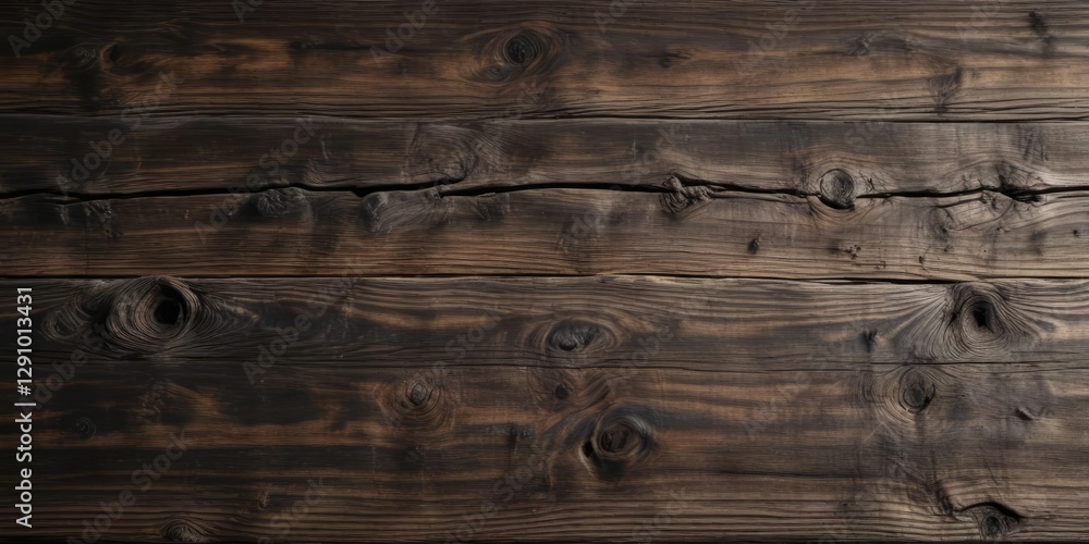 Dark wood texture on weathered wooden board with visible knots, earthy tone, dark wood, wooden board Dark wood texture on weathered wooden board with visible knots, earthy tone, dark wood, wooden board