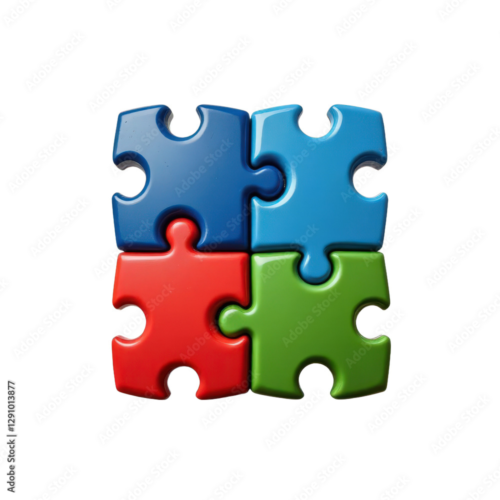 Colorful Jigsaw Puzzle Pieces with transparent background Colorful Jigsaw Puzzle Pieces with transparent background
