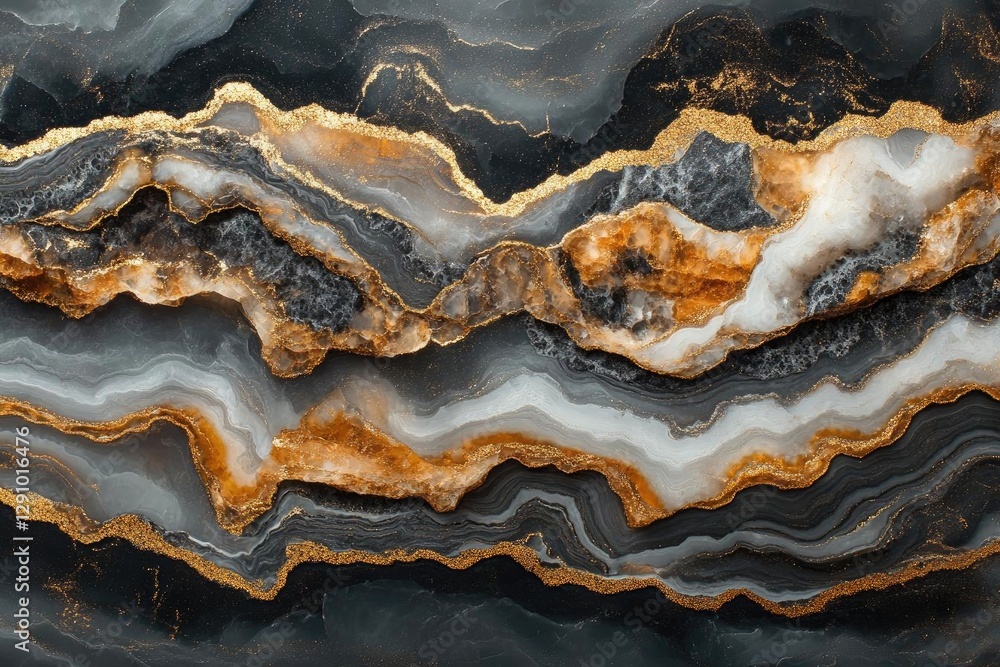Stunning Gold & Black Abstract Agate Texture Stunning Gold & Black Abstract Agate Texture