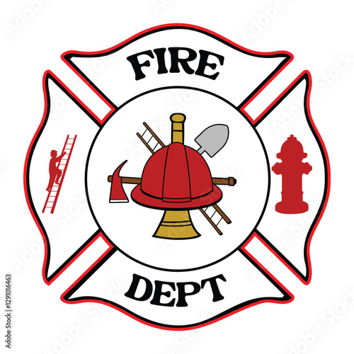 Fireman Clipart design, fire department vector illustration