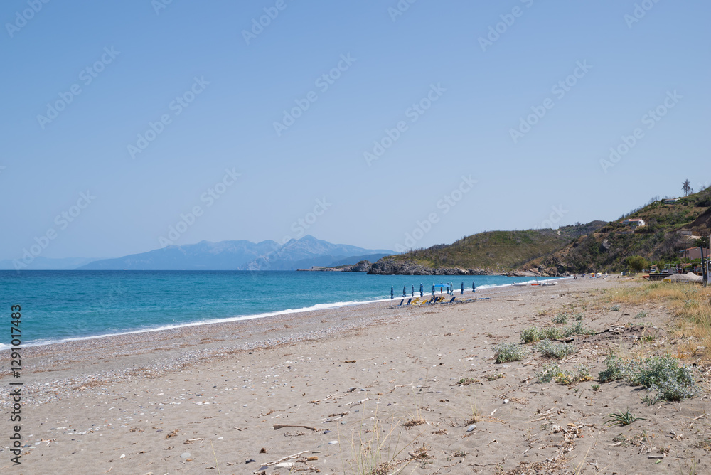 Amazing scenery by the sea in Fragkaki beach, North Evia, Greece Amazing scenery by the sea in Fragkaki beach, North Evia, Greece