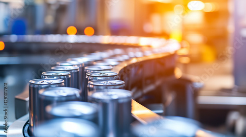 Wallpaper Mural High-Speed Aluminum Can Packaging Line in Modern Factory Torontodigital.ca