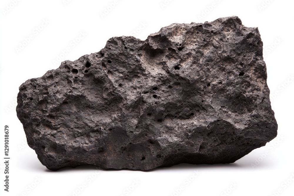 Dark, textured rock showcases unique geological formations and n Dark, textured rock showcases unique geological formations and n