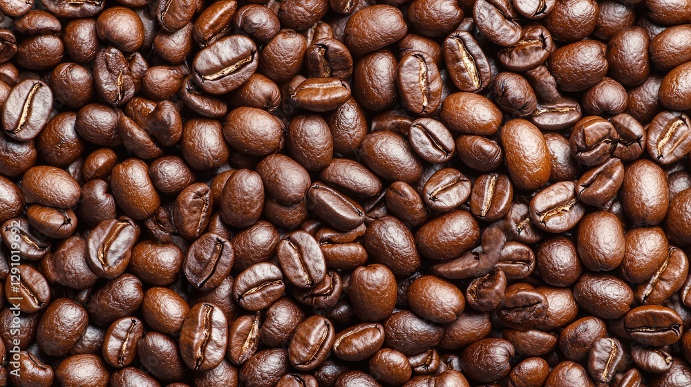 Close-up view of roasted coffee beans Close-up view of roasted coffee beans