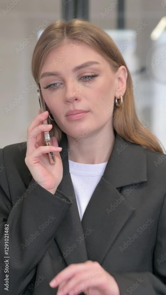 Portrait of Young Businesswoman Talking on phone Portrait of Young Businesswoman Talking on phone