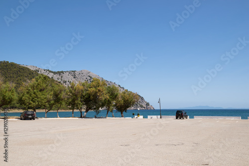 Obraz na płótnie Amazing scenery by the sea in Pili village, North Evia, Greece w salonie