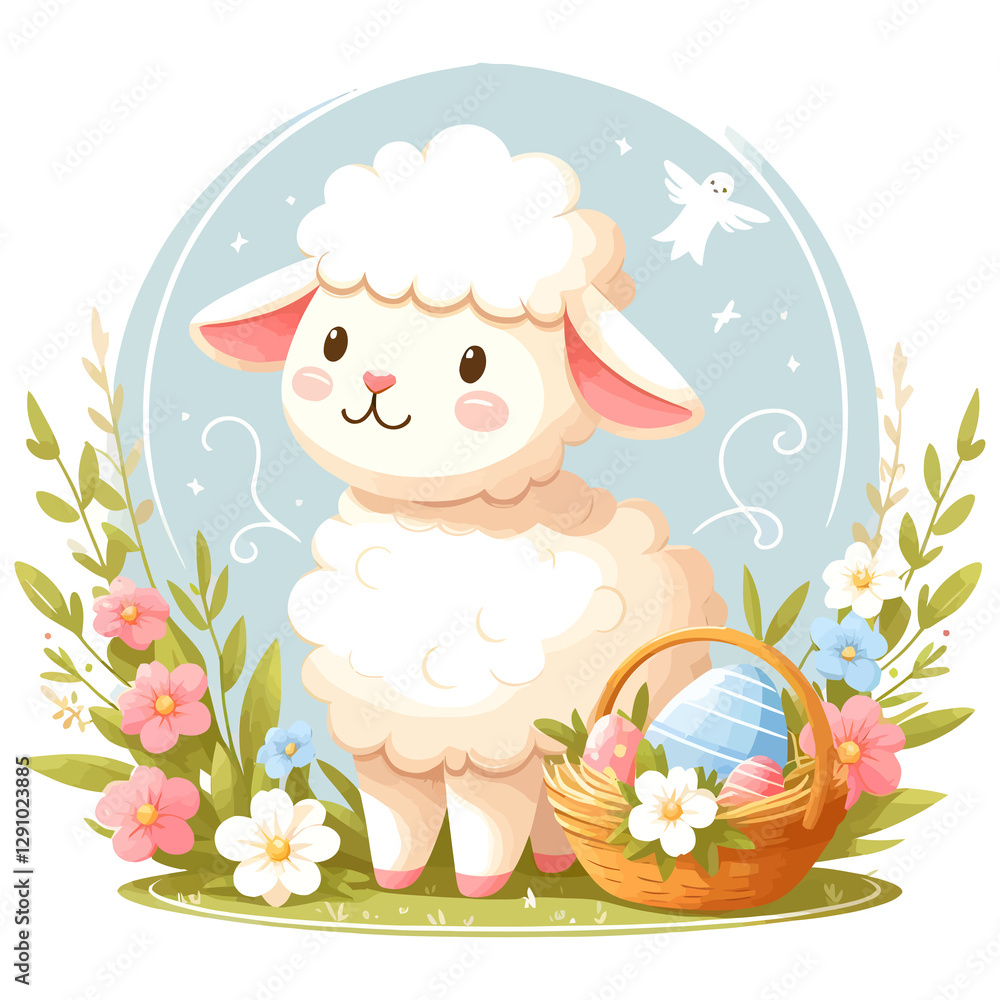 sheep and easter eggs sheep and easter eggs