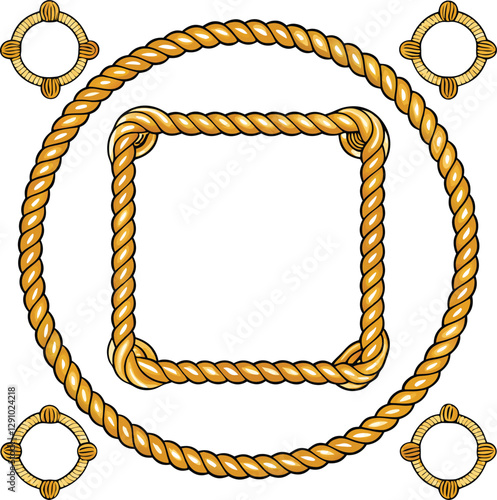 rope-frames-elements-set-isolated