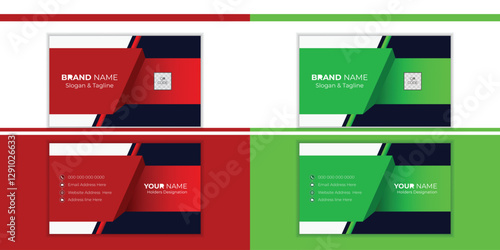 Simple & modern business card design in vector