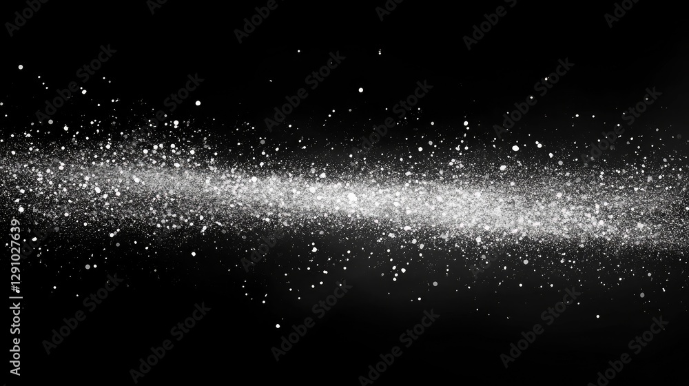 Obraz premium Intricate Splatter Art in Black and White Resembling Cosmic Dust or Star Field