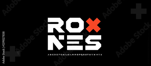 Modern Sport Future Logo Alphabet Font and Number. Typography abstract italic bold fonts technology, sport, movie brand and logos. vector illustration