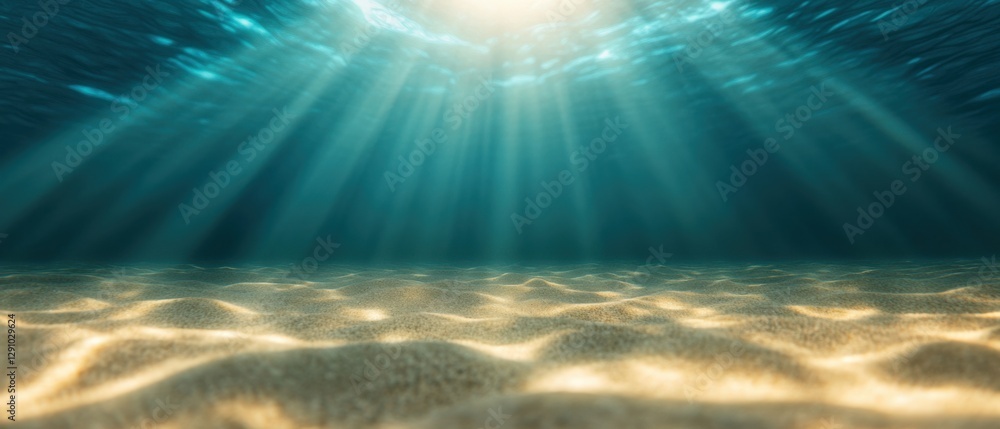 Fototapeta premium sunlight through the water in the ocean