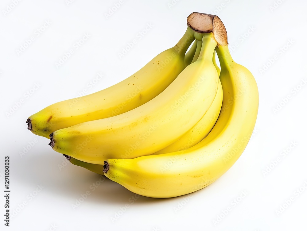 Bunch of bananas on white background