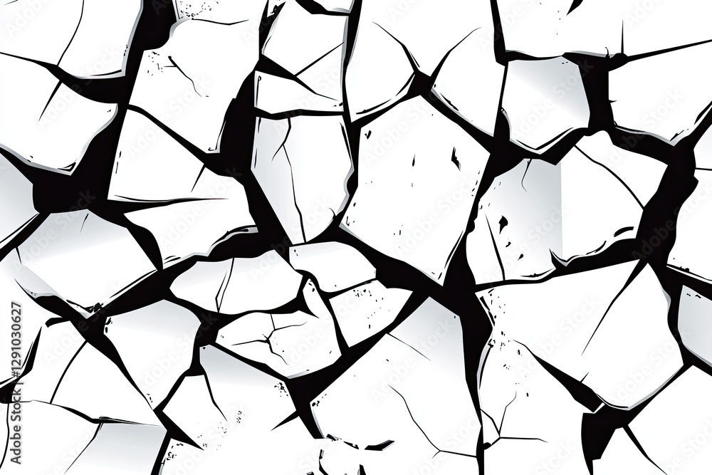 Obraz premium Cracked Earth Pattern Design