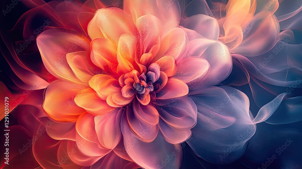 Abstract Colorful Flower Design, Created Using Generative AI, Representing Vibrant AI-Generated Art with Floral Elements for Digital and Artistic Expressions -- Abstract Colorful Flower Design, Created Using Generative AI, Representing Vibrant AI-Generated Art with Floral Elements for Digital and Artistic Expressions --