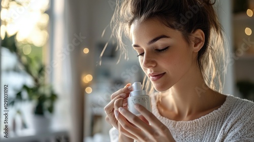 A woman holds a cup of coffee in her hands