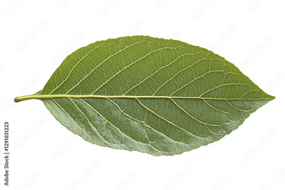 Close-up of a single green leaf Close-up of a single green leaf