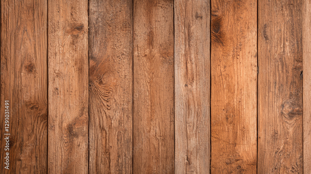 Fototapeta premium Rustic wooden planks with warm brown tone, perfect for backgrounds