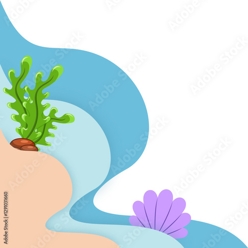 Wavy Beach With Coral Corner