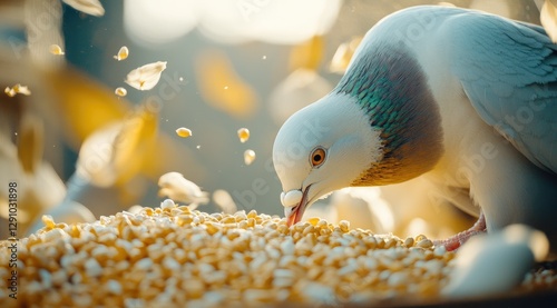 Dove Eating Corn, City Park photo