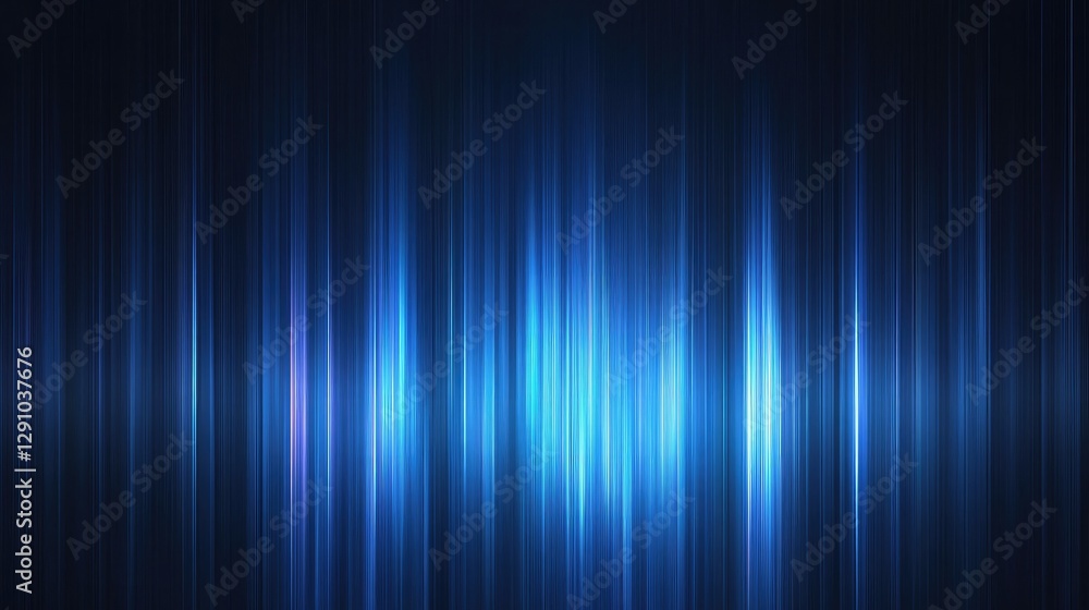 Fototapeta premium Abstract Blue Light Streaks on Dark Background Representing Energy, Technology, and Digital Waves