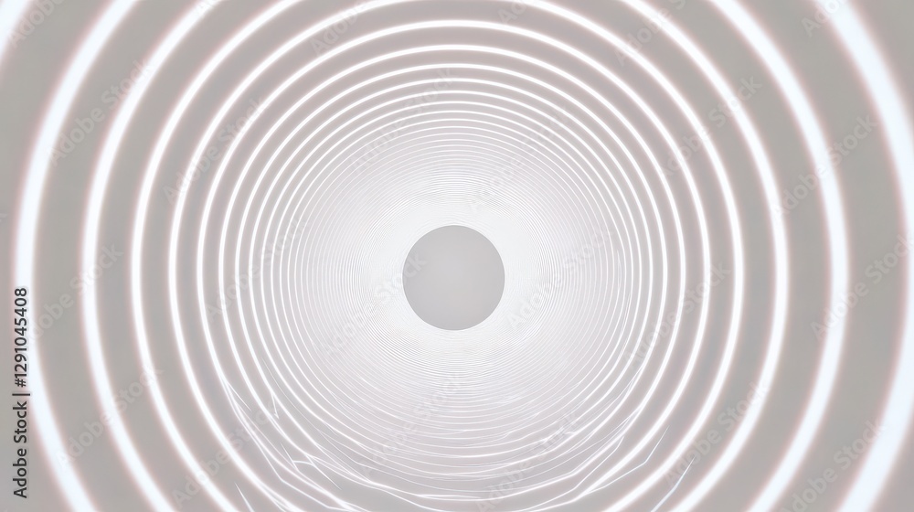 Fototapeta premium Abstract Architectural Design: Concentric Circles in a Futuristic Space