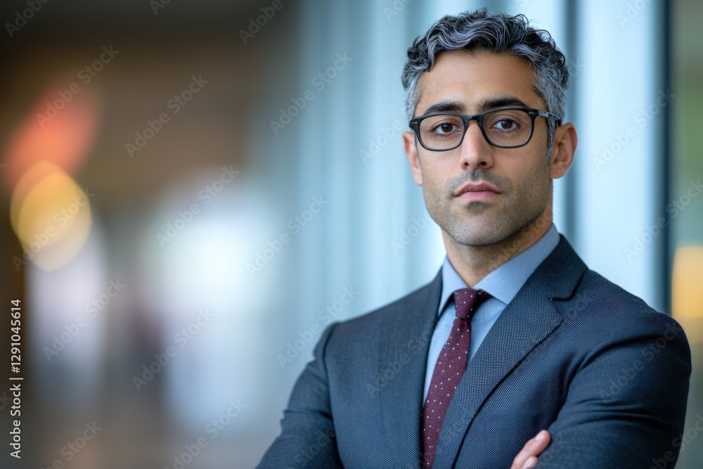 Fototapeta premium Portrait of a Businessman in Suit and Tie