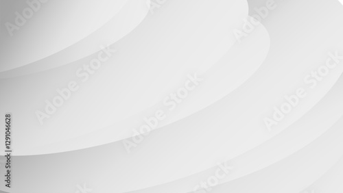 Abstract Layered White Background with Smooth Circular Patterns