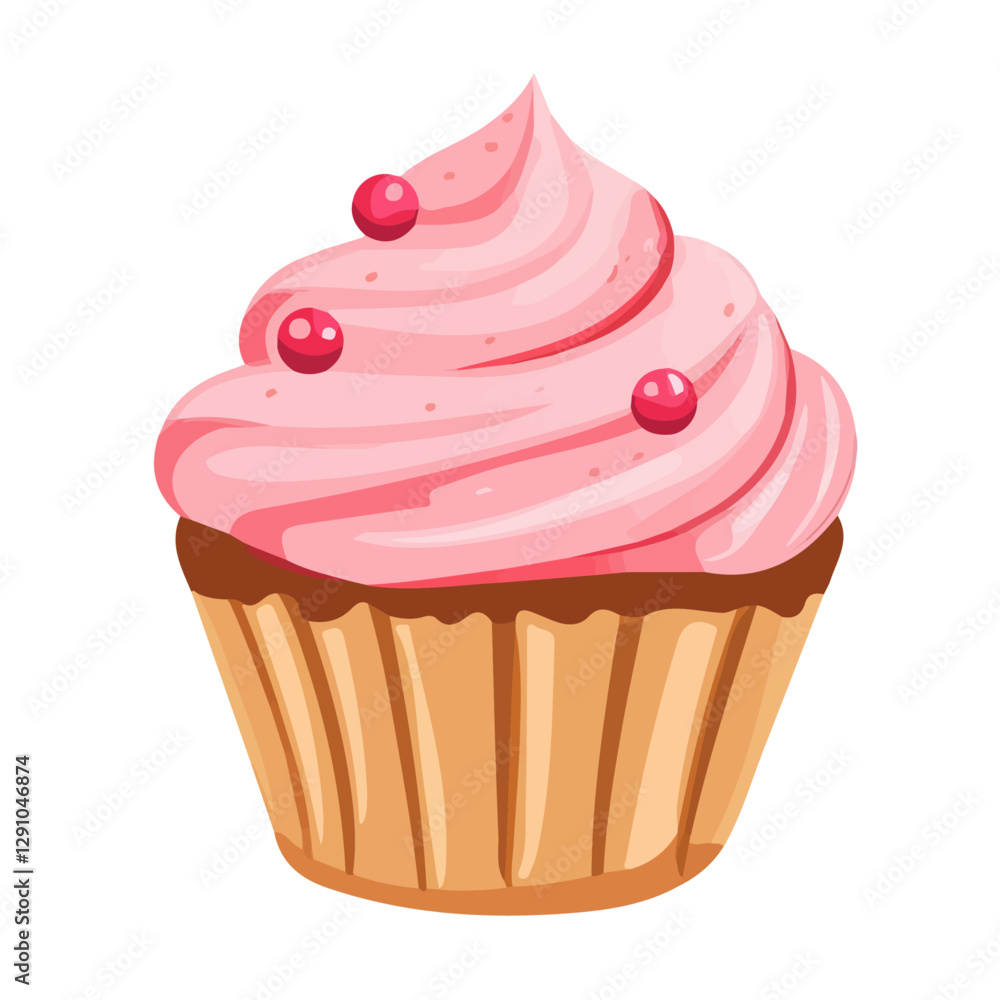 Minimalist flat illustration of Cupcake, featuring a clean design isolated on a white background.
Minimalist flat illustration of Cupcake, featuring a clean design isolated on a white background.