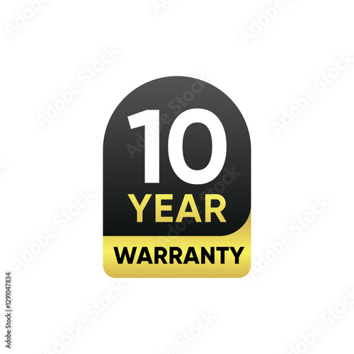 10 Year warranty Badge Vector design
