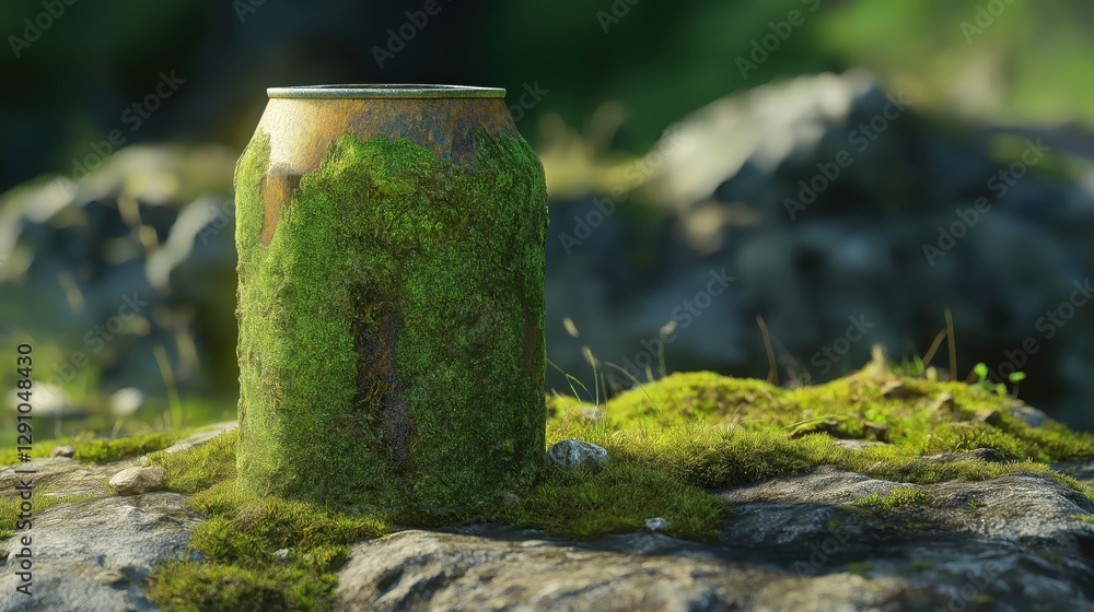 Mossy Can Blending into Natural Environment Mossy Can Blending into Natural Environment