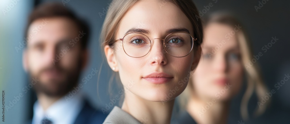 Obraz premium Professional Woman with Colleagues