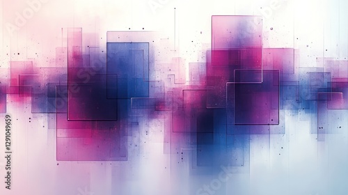 Abstract geometric shapes, vibrant colors, digital art, background design, stock photo use