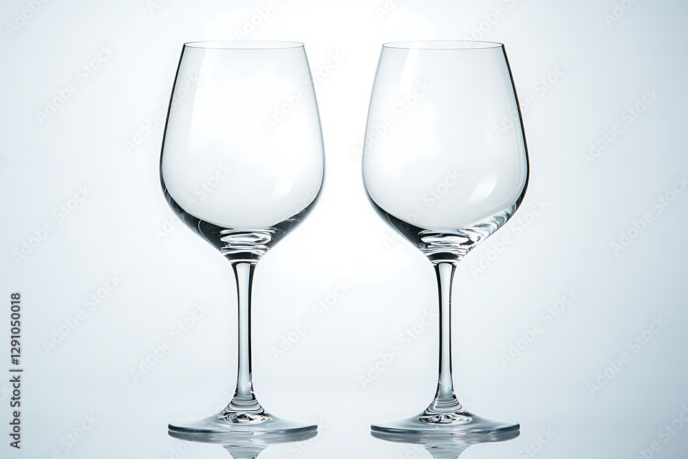 Elegant Empty Wine Glasses - Perfect for any Occasion Elegant Empty Wine Glasses - Perfect for any Occasion