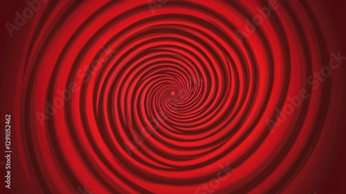 Mesmerizing Red Spiral Design - Abstract Art