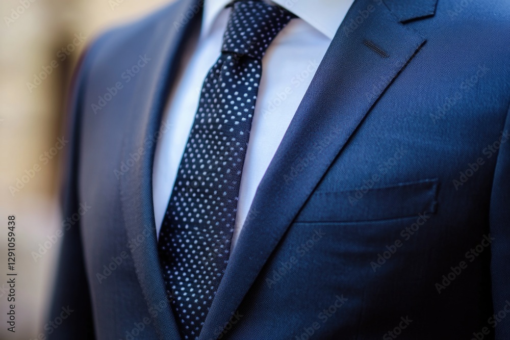 A detailed view of a man's formal attire, perfect for business or special occasion use A detailed view of a man's formal attire, perfect for business or special occasion use