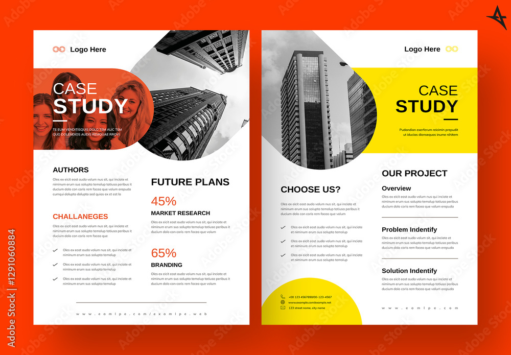 Case Study Template Stock Template | Adobe Stock