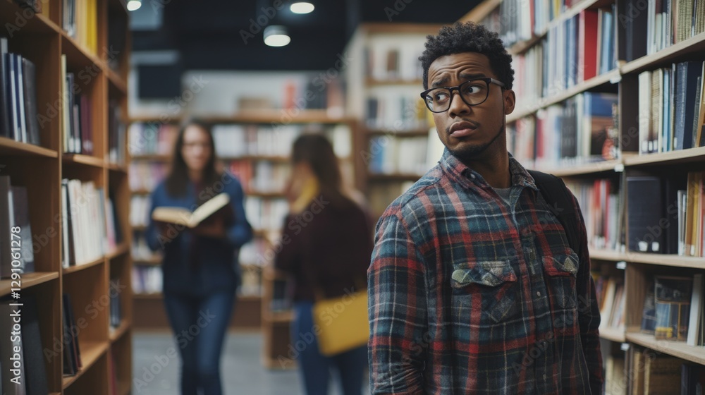 Thief alert in a bookstore with staff noticing unusual behavior. Featuring fast response and bookstore protection Thief alert in a bookstore with staff noticing unusual behavior. Featuring fast response and bookstore protection