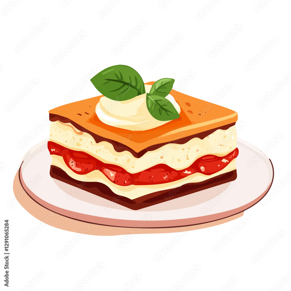 Minimalist flat illustration of Pasticcio, featuring a clean design isolated on a white background.
Minimalist flat illustration of Pasticcio, featuring a clean design isolated on a white background.