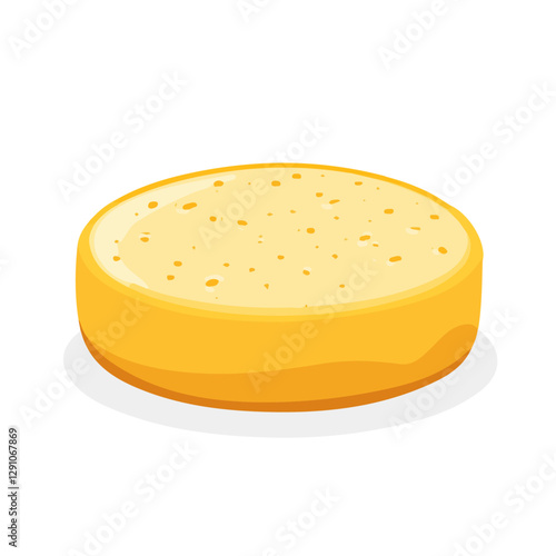 Minimalist flat illustration of Polenta, featuring a clean design isolated on a white background.

